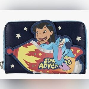Loungefly Women's Disney Lilo and Stitch Space Adventure Zip-Around Wallet